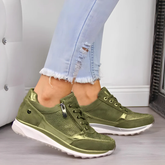 Casualowe damskie buty z zamkiem błyskawicznym