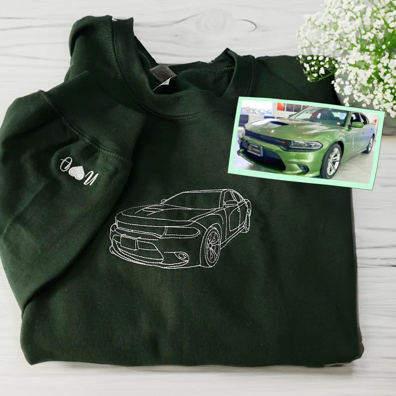 AutoHaft – bluza z haftem samochodu | ze zdjęcia