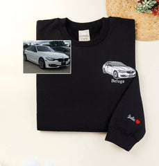 AutoHaft – bluza z haftem samochodu | ze zdjęcia