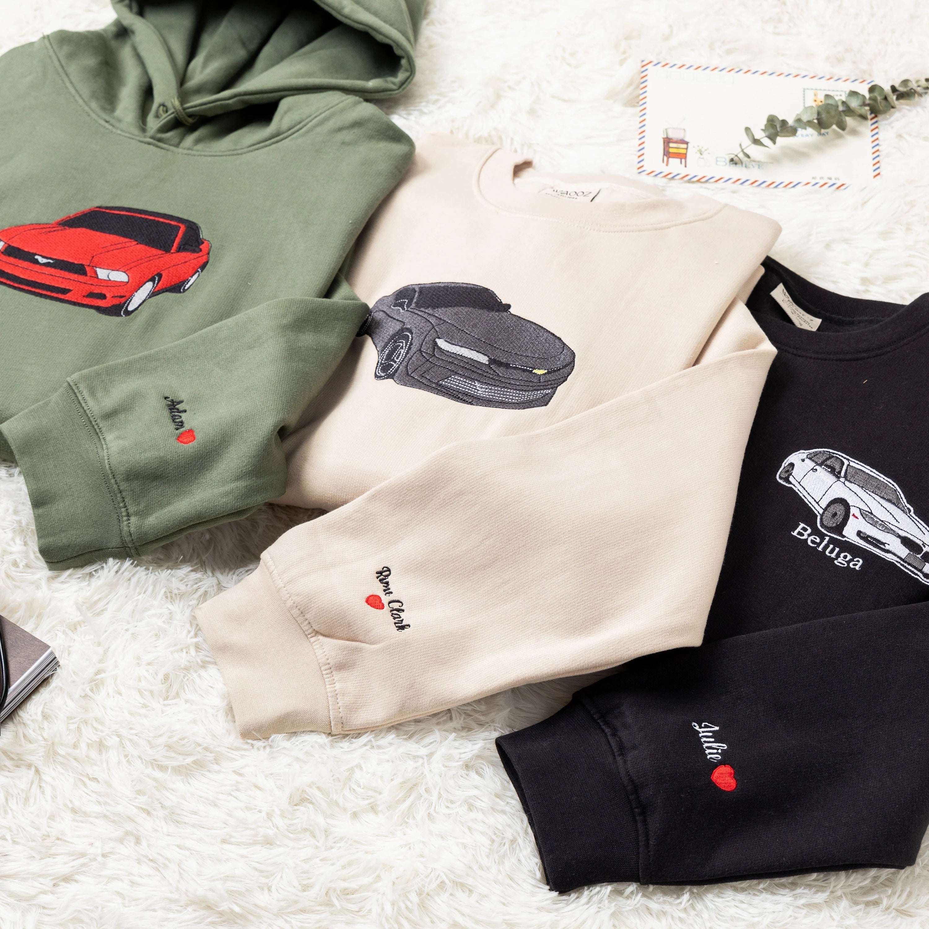 AutoHaft – bluza z haftem samochodu | ze zdjęcia