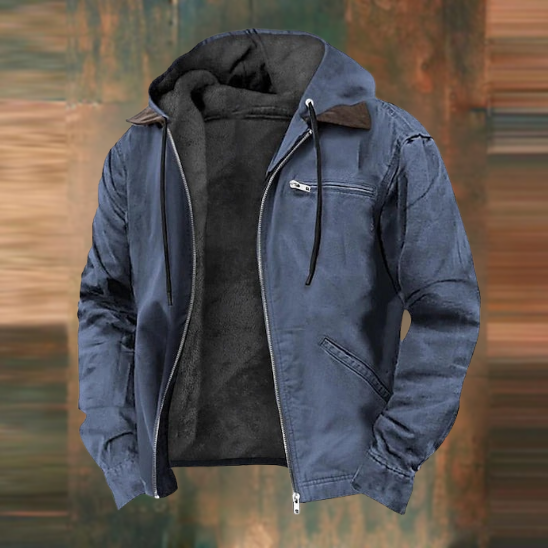 Bluza męska z kapturem ocieplana - kurtka i bluza w jednym