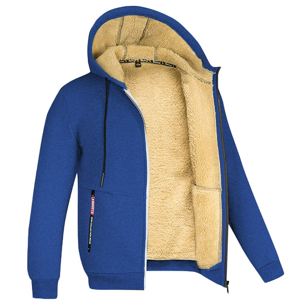 Bluza męska z podszewką teddy - miękka i ciepła