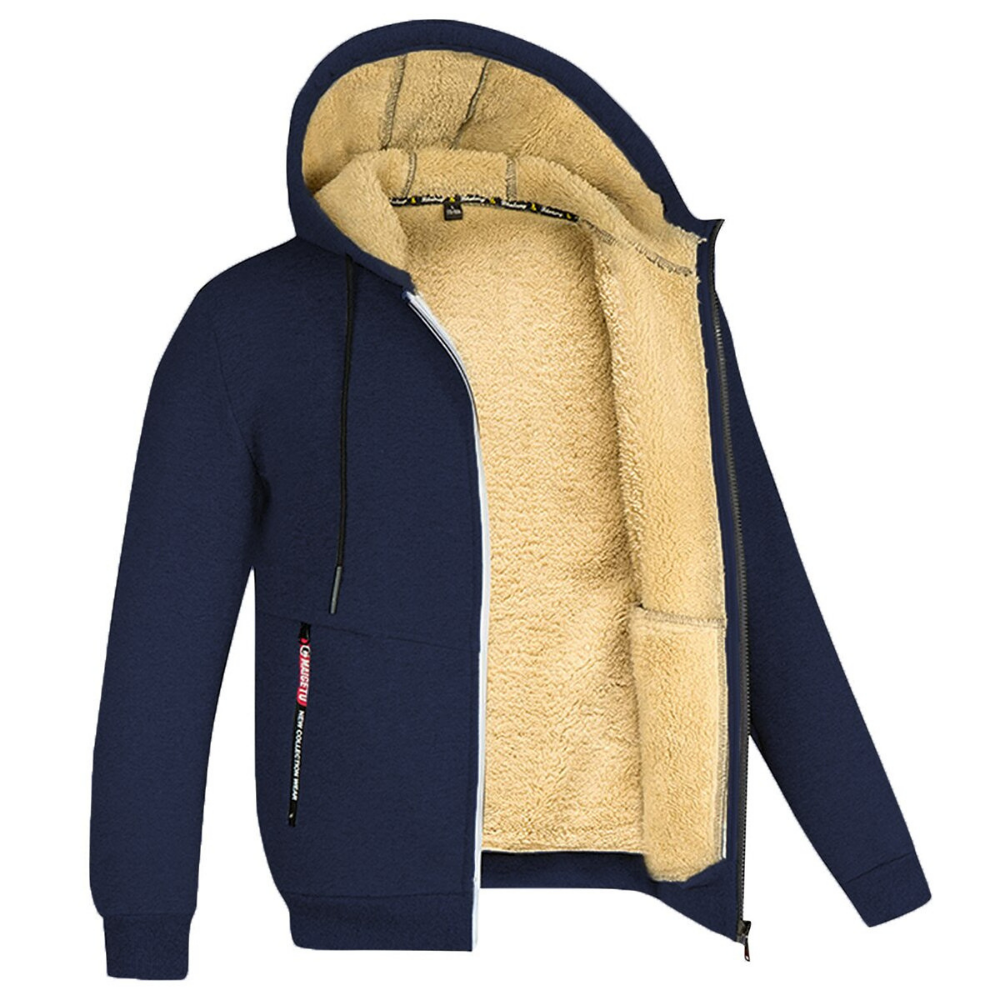 Bluza męska z podszewką teddy - miękka i ciepła