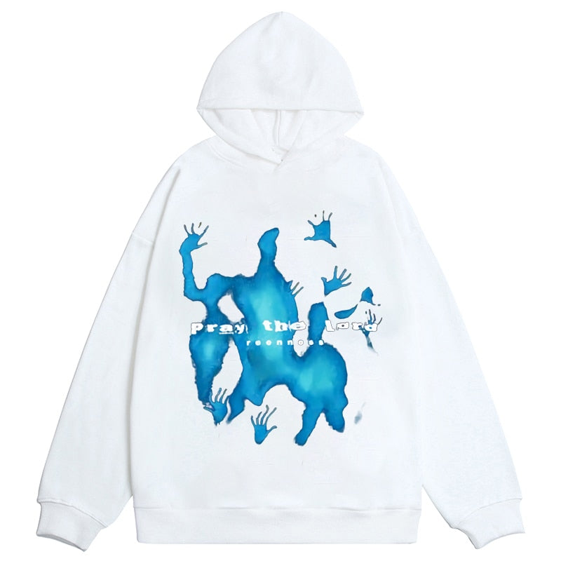 Bluza oversize z nadrukiem - luźny krój