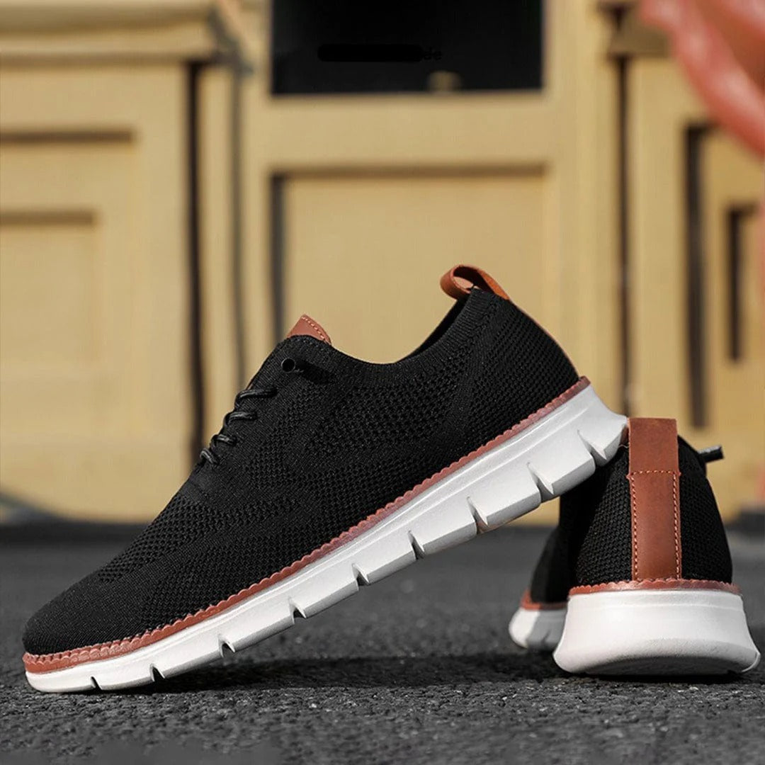 Buty casualowe sznurowane z teksturowaną podeszwą