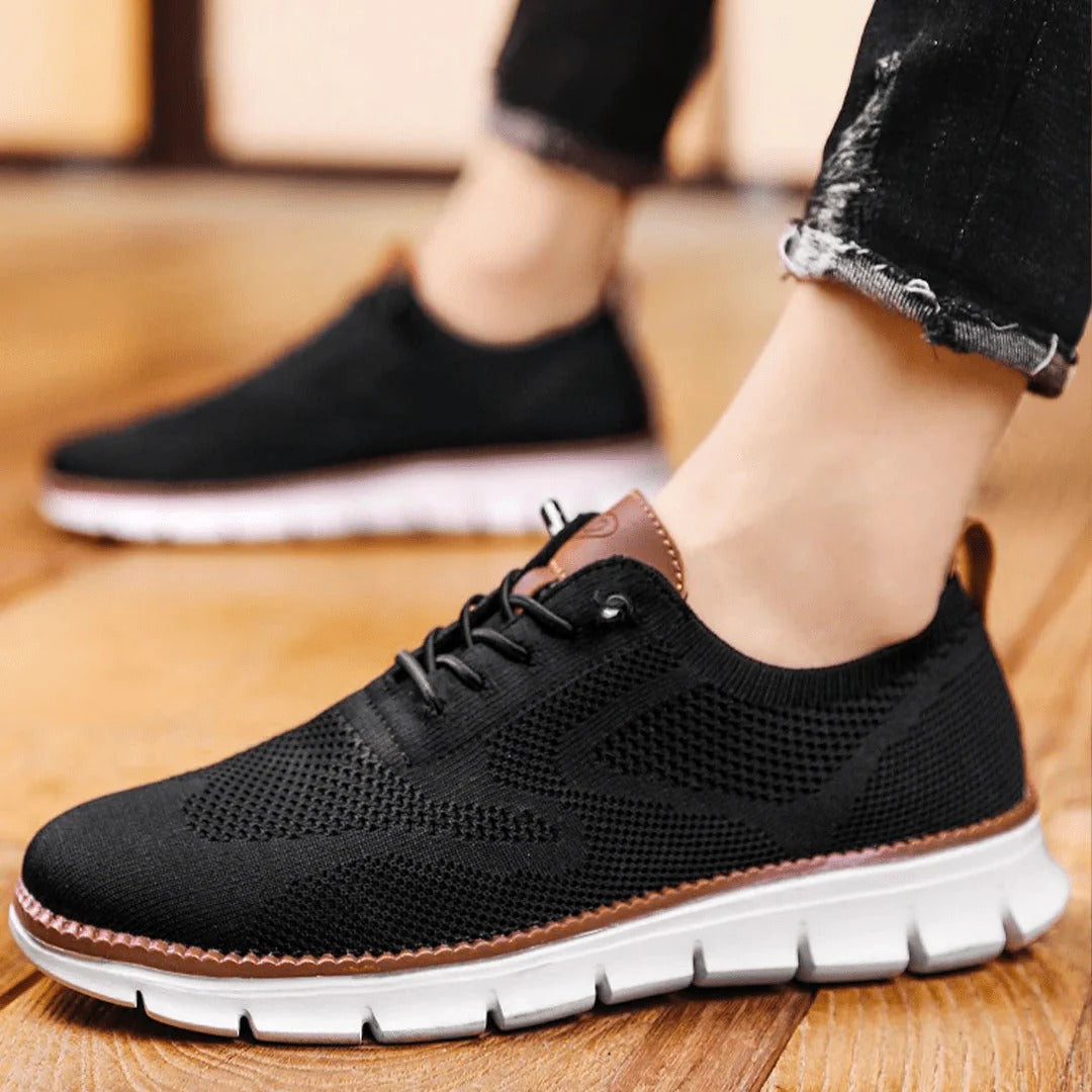 Buty casualowe sznurowane z teksturowaną podeszwą