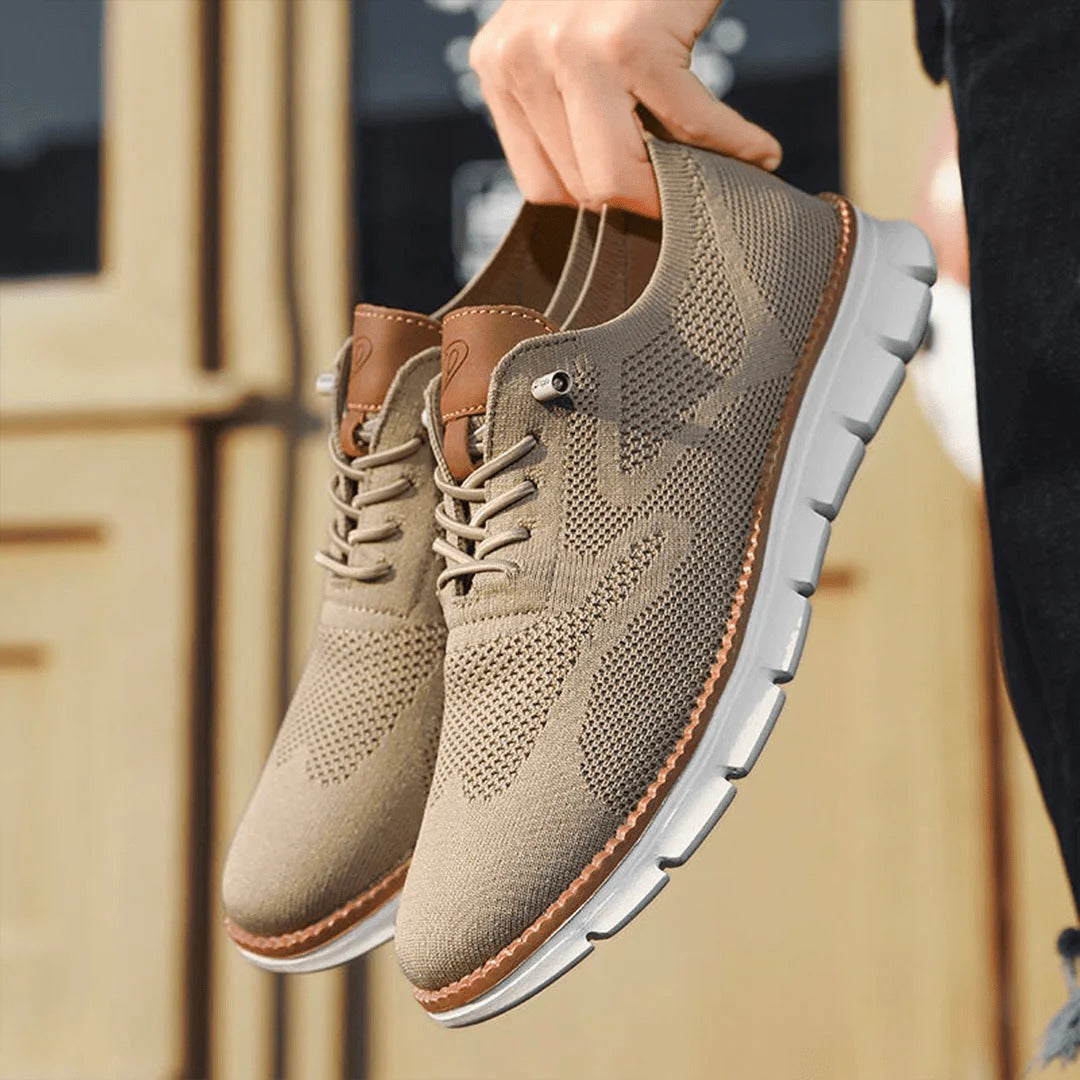Buty casualowe sznurowane z teksturowaną podeszwą