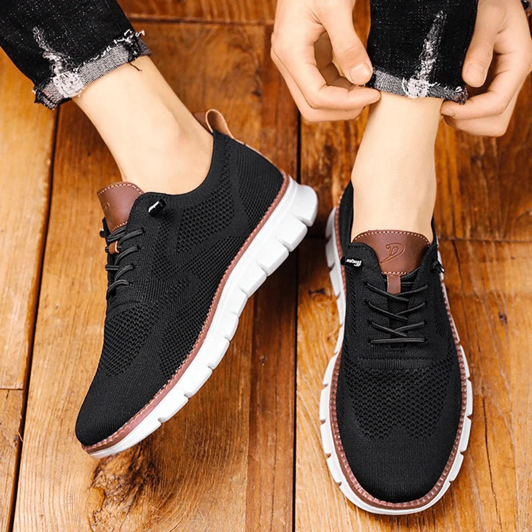 Buty casualowe sznurowane z teksturowaną podeszwą