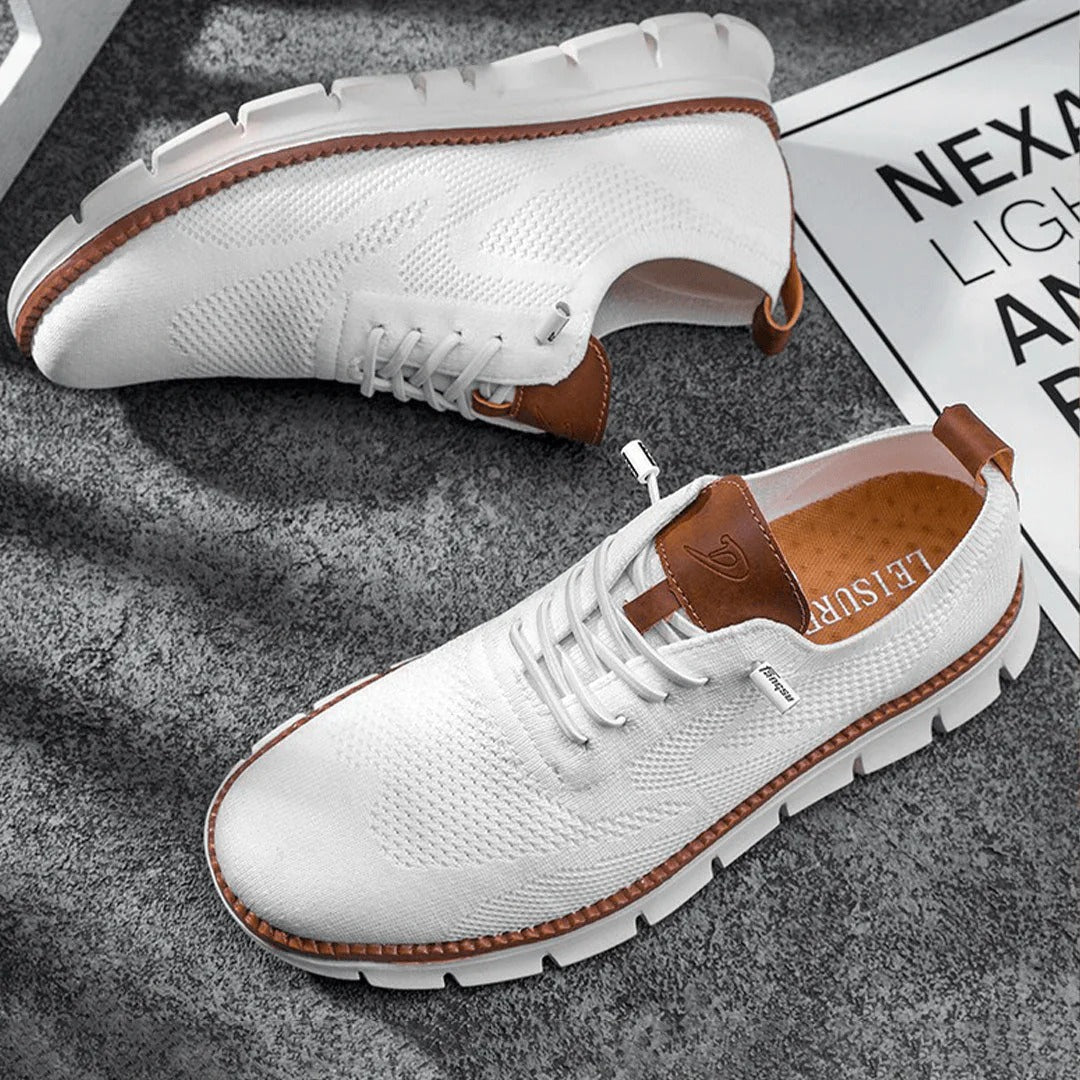 Buty casualowe sznurowane z teksturowaną podeszwą