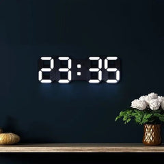 Cyfrowy zegar ścienny 3D LED | nowoczesny design, funkcja przyciemniania