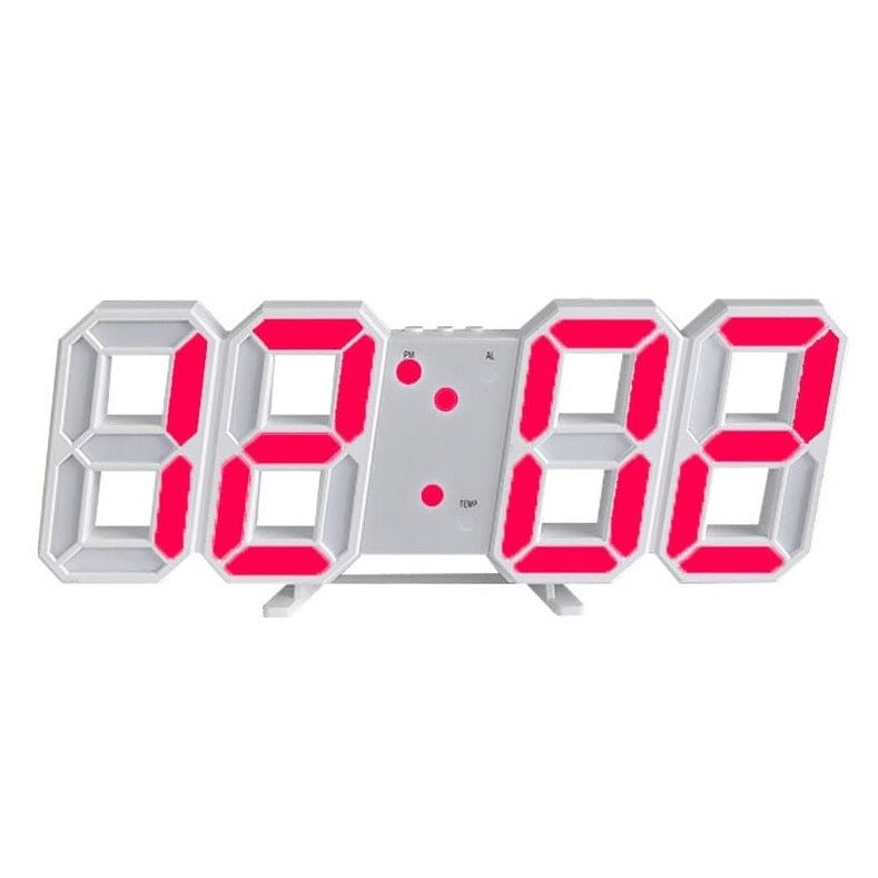 Cyfrowy zegar ścienny 3D LED | nowoczesny design, funkcja przyciemniania