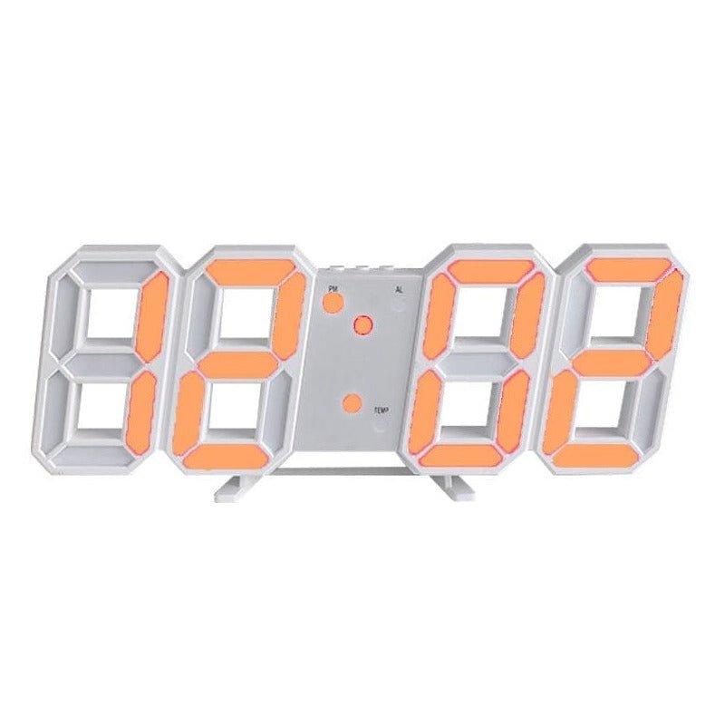 Cyfrowy zegar ścienny 3D LED | nowoczesny design, funkcja przyciemniania