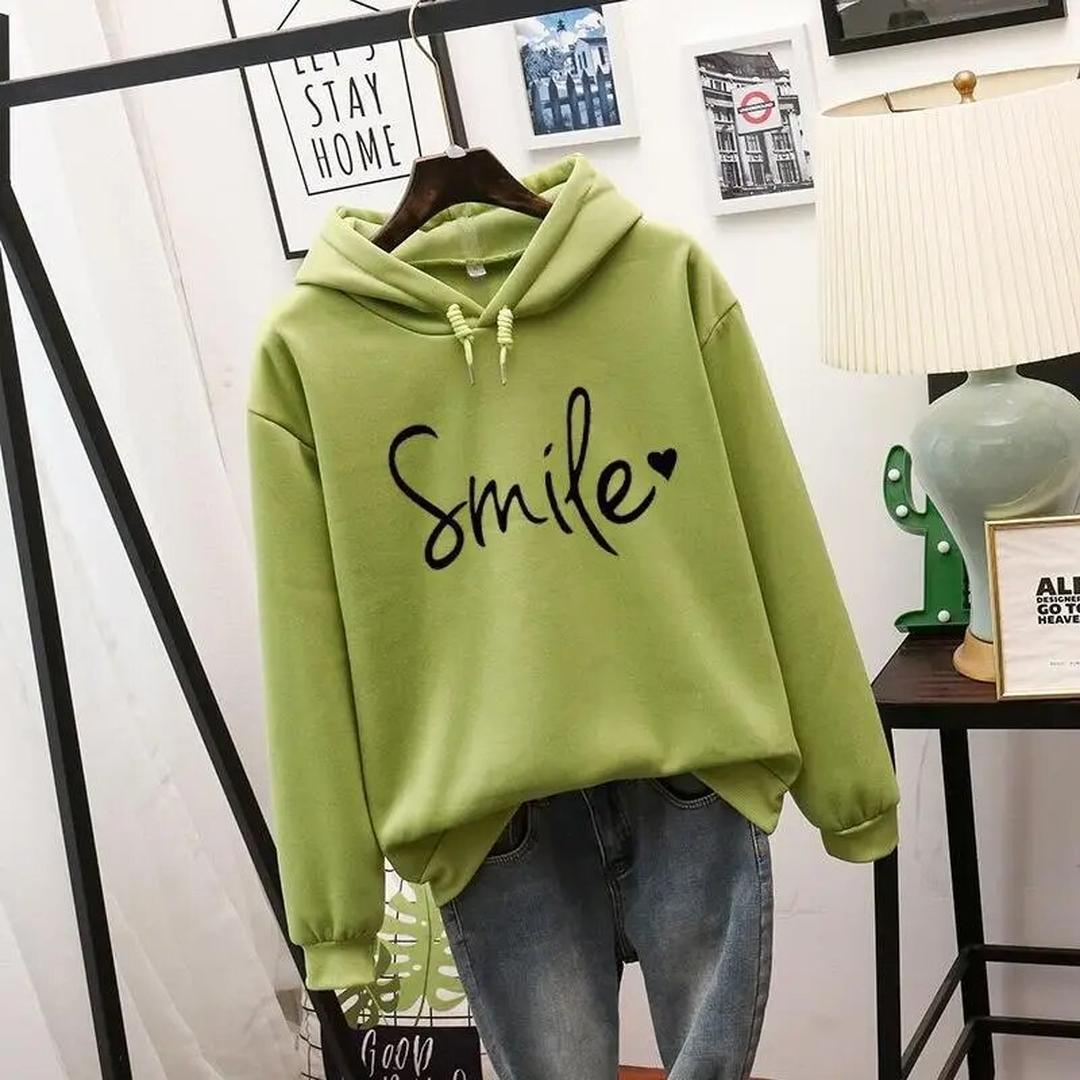 Damska bluza z kapturem z napisem Smile