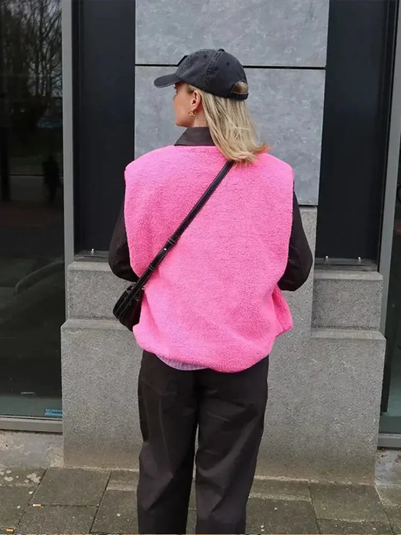 Damska Casualowa Krótka Kamizelka | Bez Rękawów