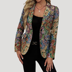 Damska marynarka w kwiaty – styl vintage