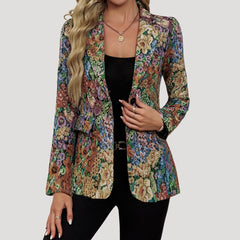 Damska marynarka w kwiaty – styl vintage