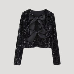 Damski kardigan z cekinami – stylowy wieczorowy design