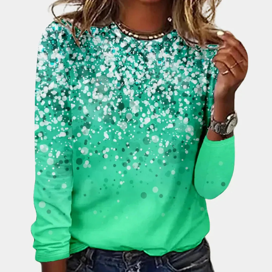 Damski sweter z efektem glamour – stylowy zimowy design