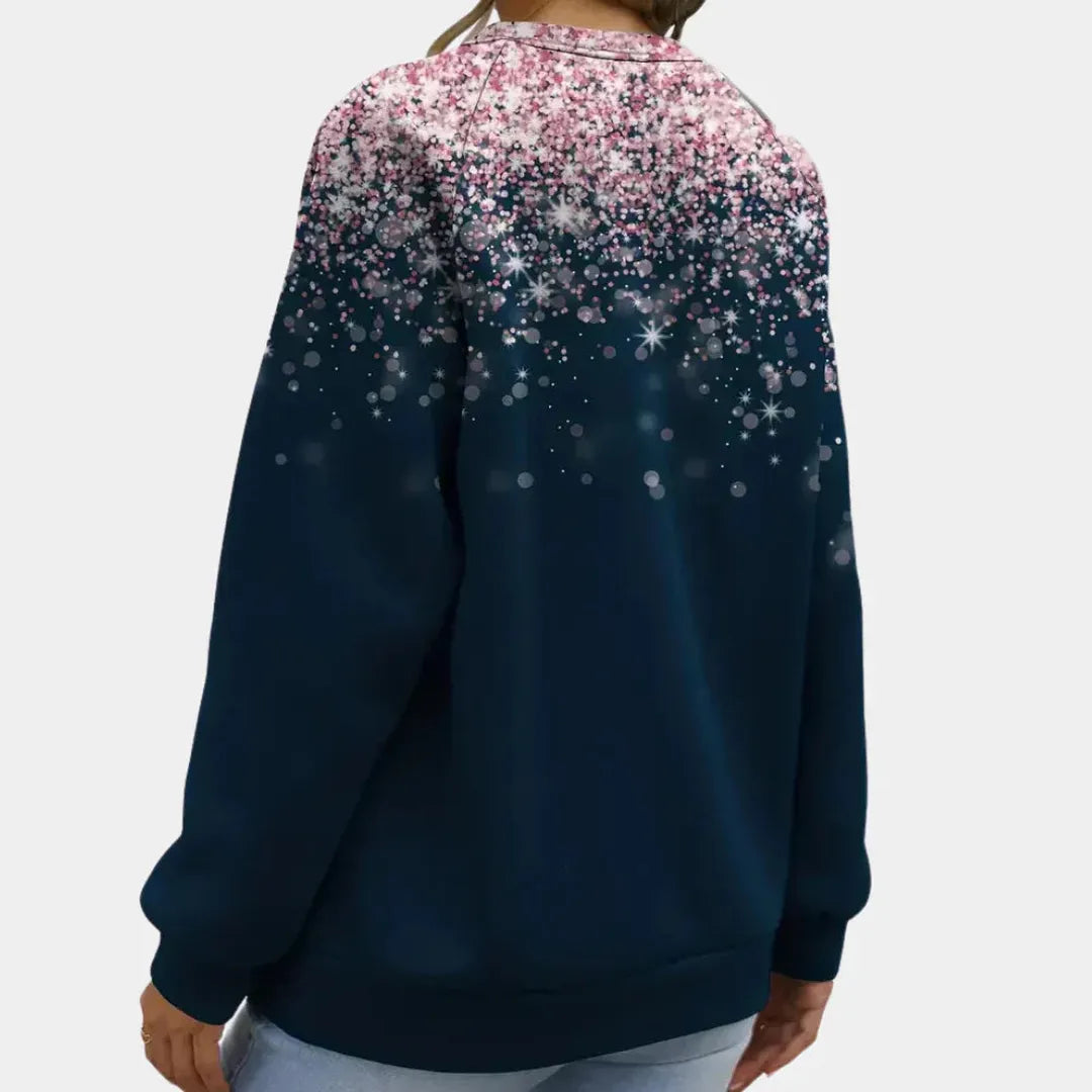 Damski sweter z efektem glamour – stylowy zimowy design