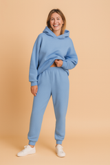 Dres damski dwuczęściowy z kapturem - bluza oversize i spodnie