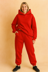 Dres damski dwuczęściowy z kapturem - bluza oversize i spodnie