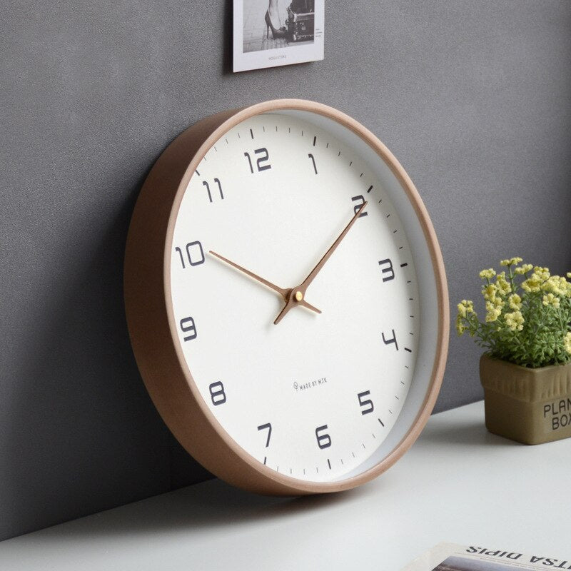 Drewniany Zegar Ścienny – Skandynawski Design, Cichy Mechanizm