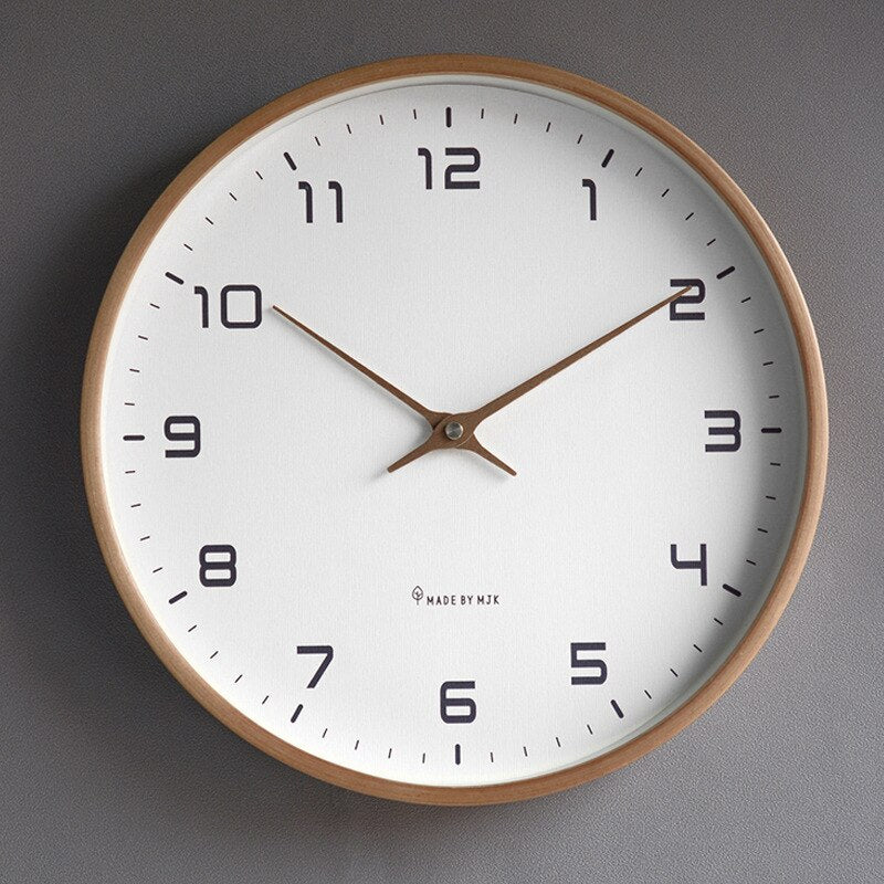 Drewniany Zegar Ścienny – Skandynawski Design, Cichy Mechanizm