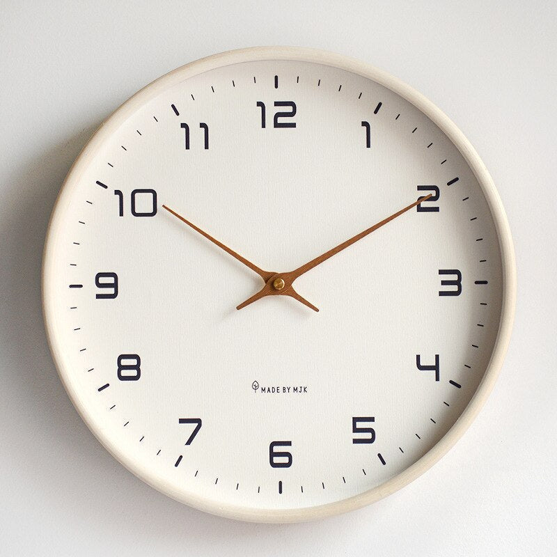Drewniany Zegar Ścienny – Skandynawski Design, Cichy Mechanizm