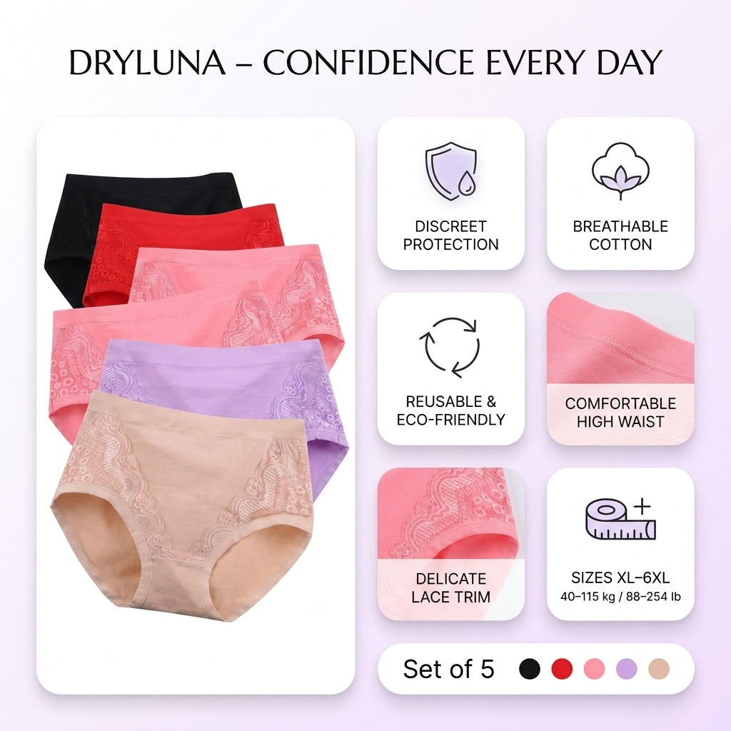 DryLuna – majtki chłonne damskie | Pewność każdego dnia