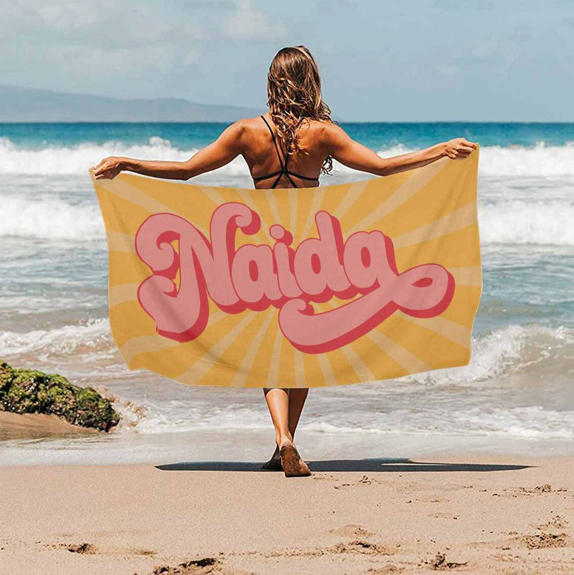 Frottella – ręcznik plażowy z imieniem | Haft vintage