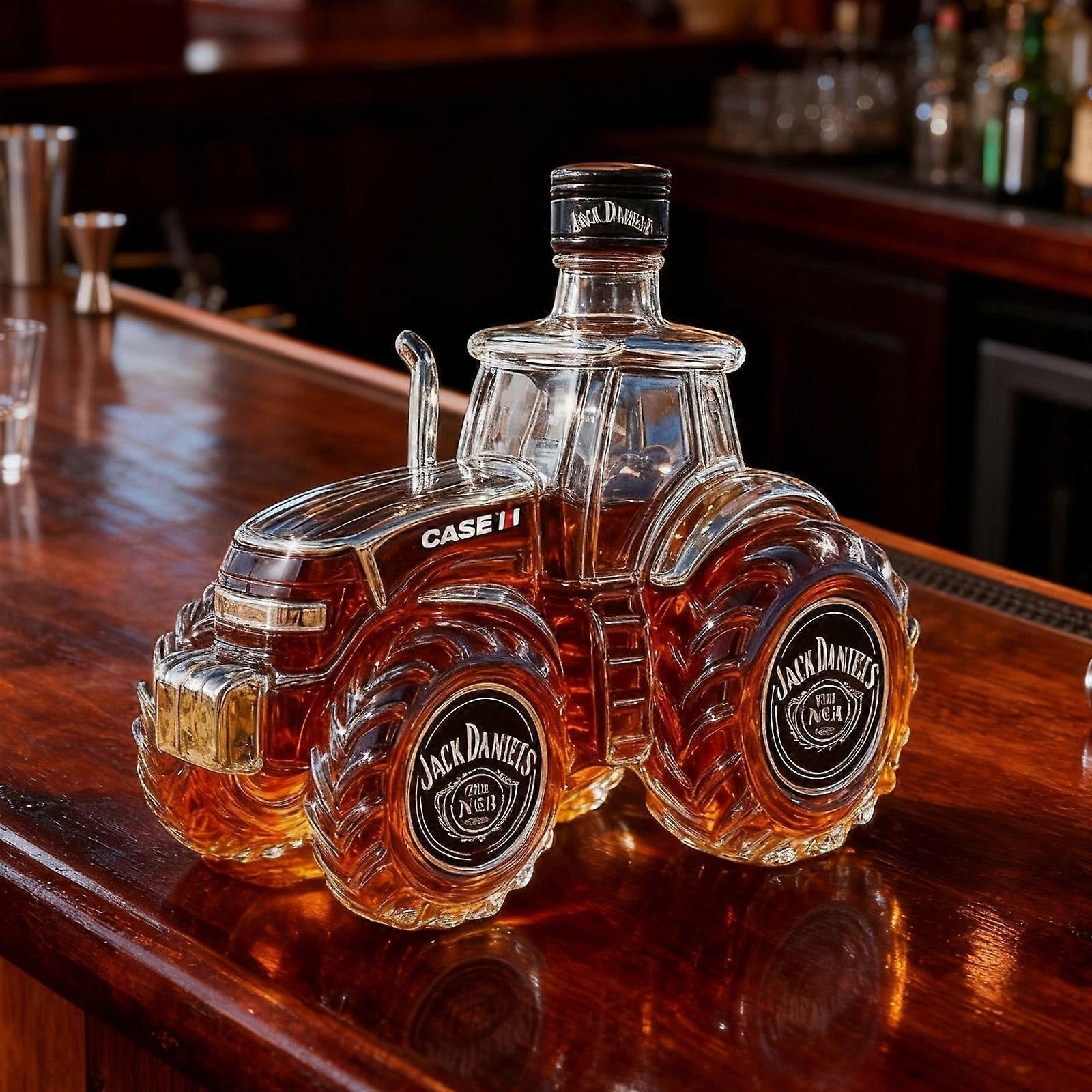 Karafka do whisky 300 ml - trójwymiarowy design traktora