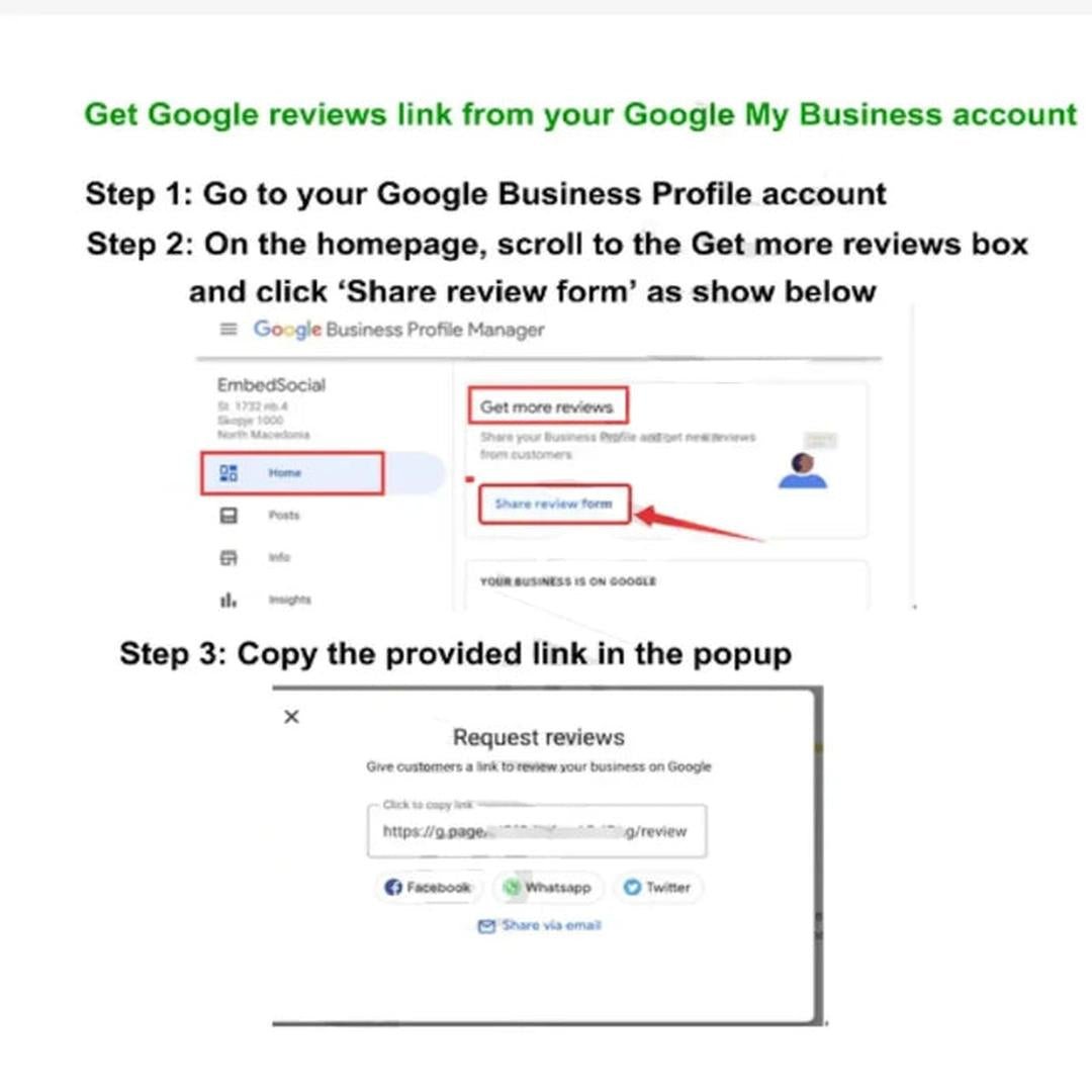 Karta recenzji Google Reviewboost zbieranie opinii