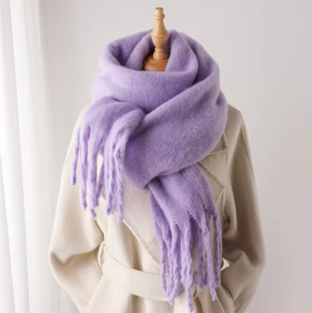 Kaszmirowy szal pashmina z frędzlami