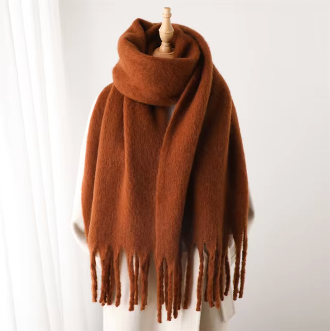 Kaszmirowy szal pashmina z frędzlami