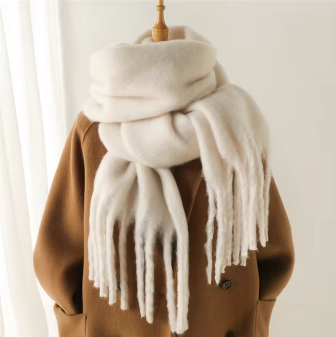 Kaszmirowy szal pashmina z frędzlami