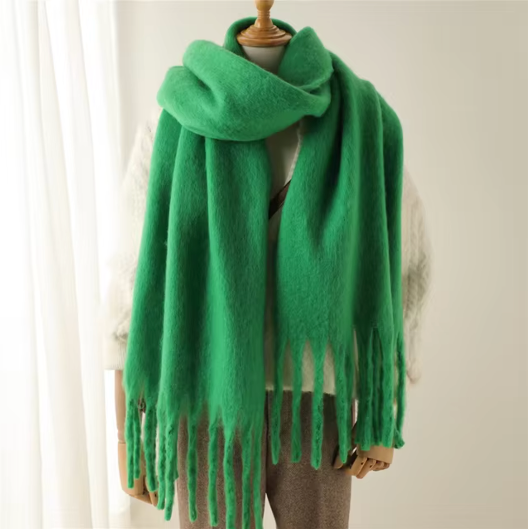 Kaszmirowy szal pashmina z frędzlami