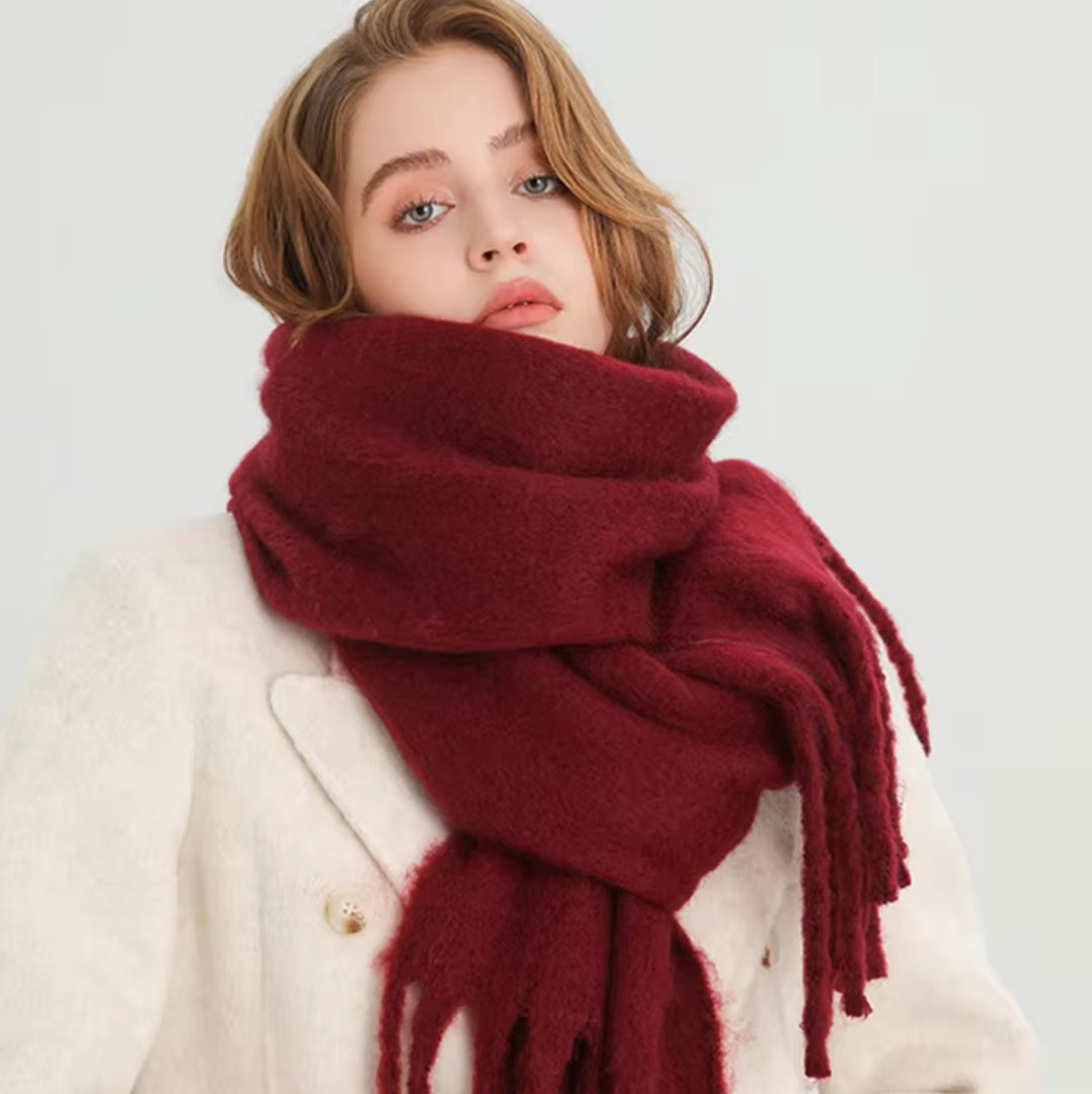 Kaszmirowy szal pashmina z frędzlami