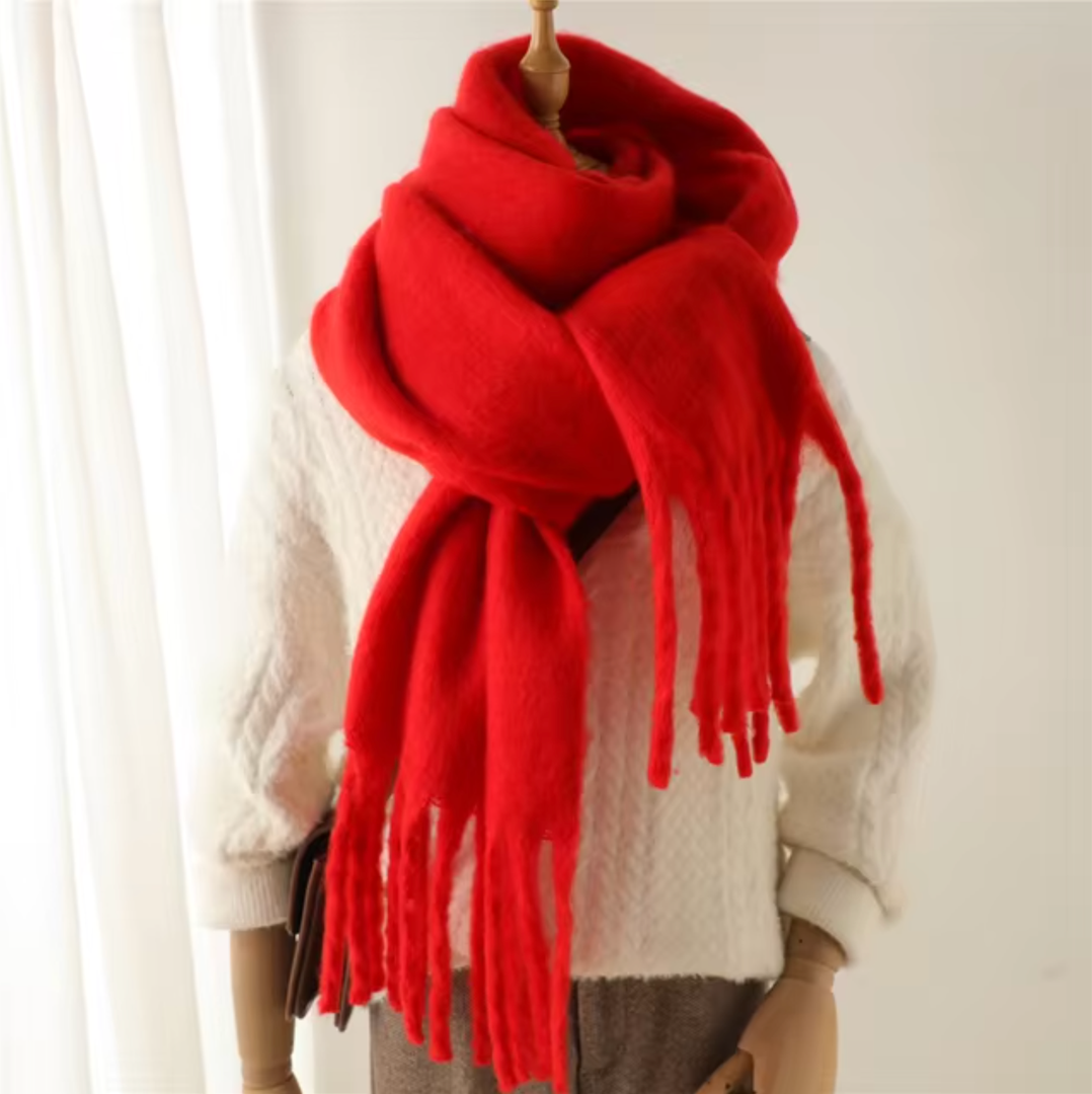 Kaszmirowy szal pashmina z frędzlami
