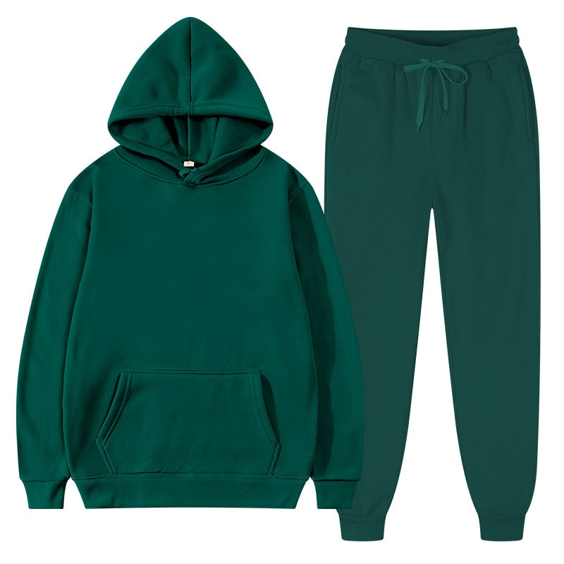 Komplet dresowy unisex z kapturem - kieszeń kangurka