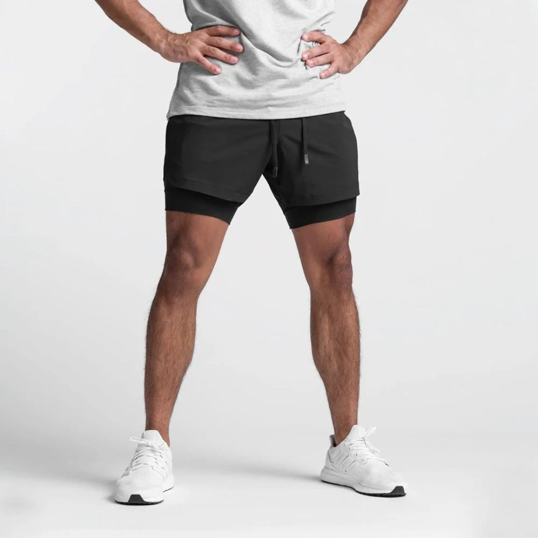 Kompresyjne szorty fitness z kieszenią