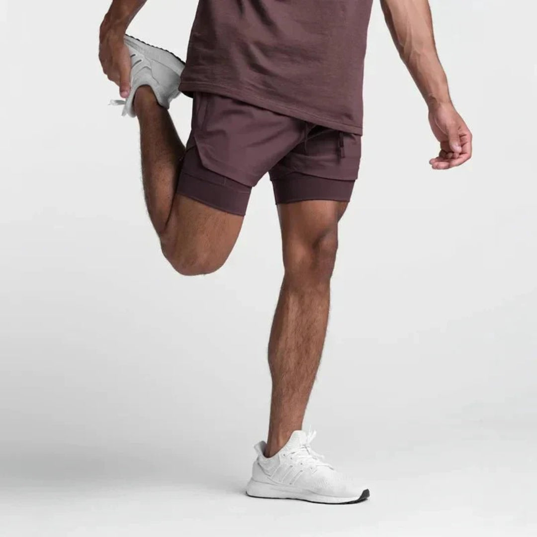 Kompresyjne szorty fitness z kieszenią