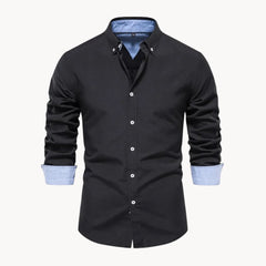 Koszula męska button-down - długi rękaw, regularny krój