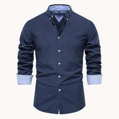 Koszula męska button-down - długi rękaw, regularny krój