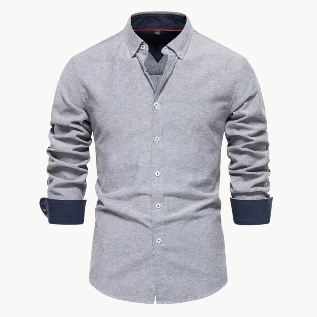 Koszula męska button-down - długi rękaw, regularny krój