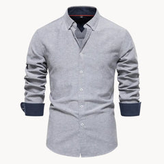 Koszula męska button-down - długi rękaw, regularny krój