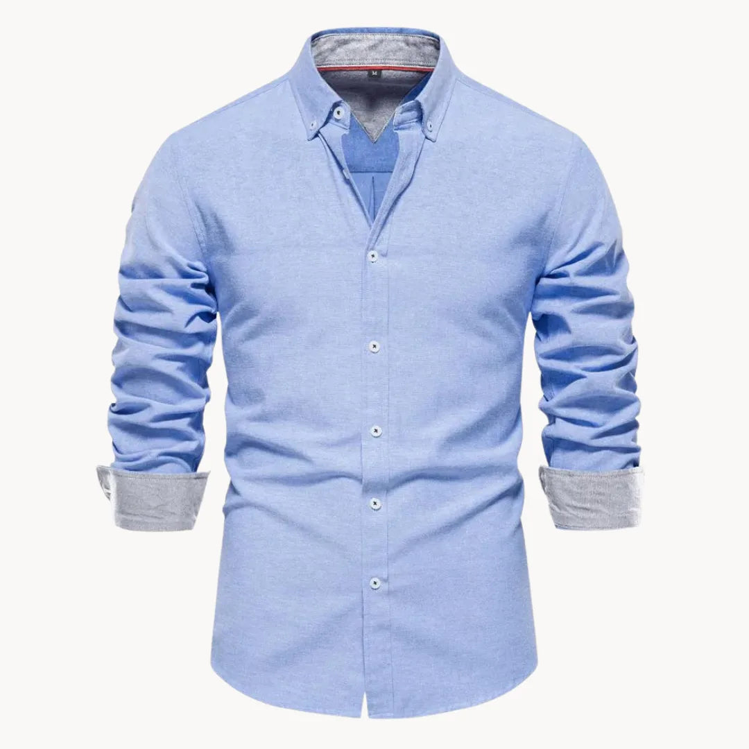 Koszula męska button-down - długi rękaw, regularny krój
