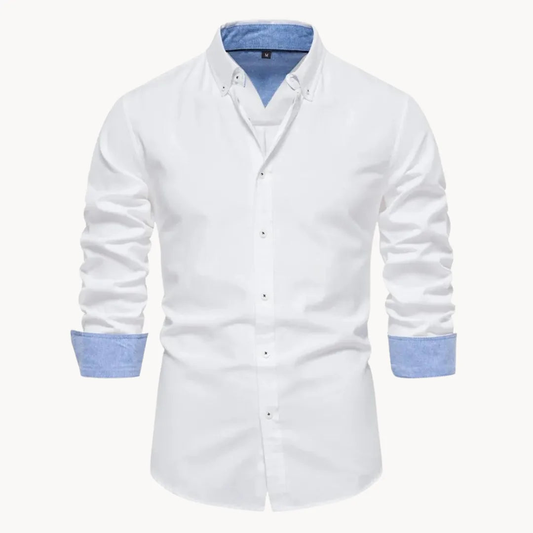 Koszula męska button-down - długi rękaw, regularny krój