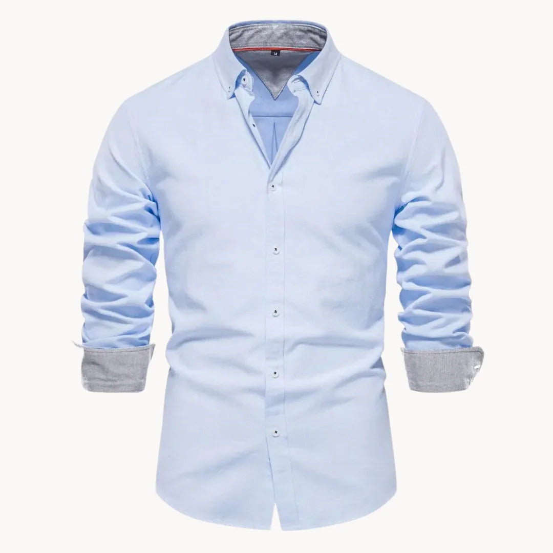 Koszula męska button-down - długi rękaw, regularny krój