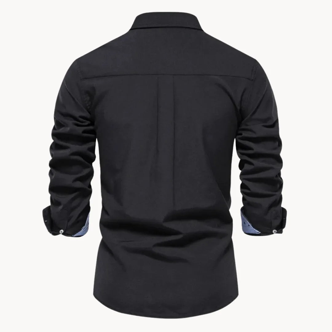 Koszula męska button-down - długi rękaw, regularny krój